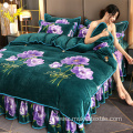 Cheap new arrival digital printed bedskirt set